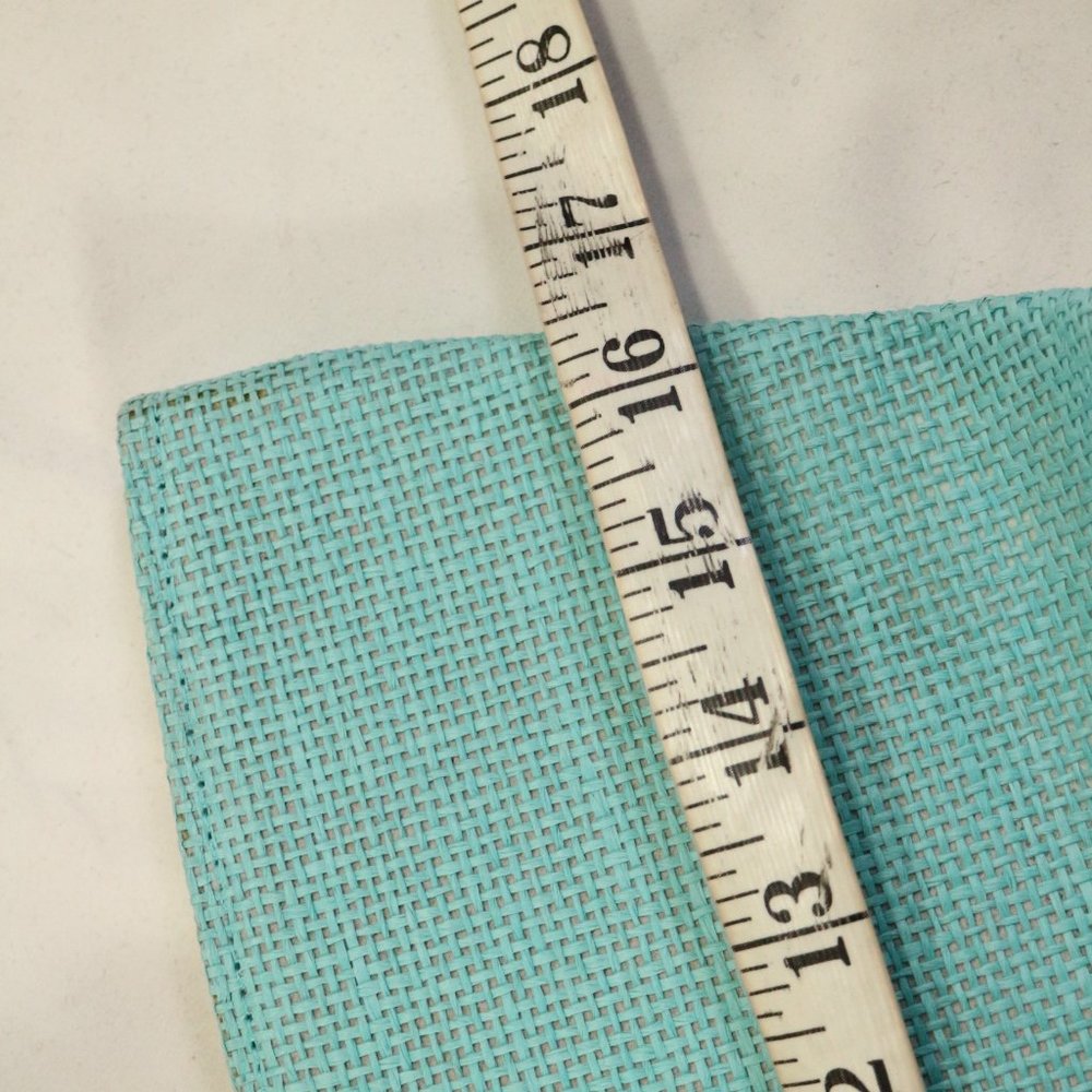 Vintage NEIMAN MARCUS Nwt Seafoam Woven Wood Handle Bag - Picture 6 of 8